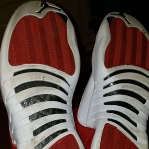 Jordan 12's Red and White